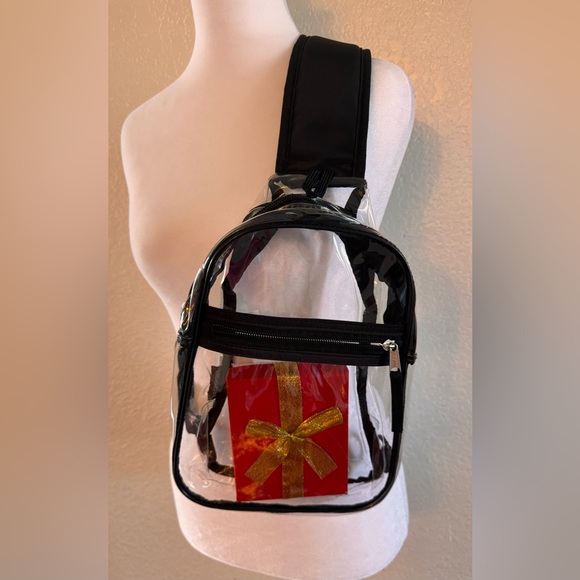 🎒Clear Sling Stadium-Approved Bag with Black Trim by Eastsport - Picture 2 of 16